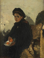 KS 174
<br/>
Meisje met sinaasappel (Leentje)
<br/>
<em>Ritsema, Jacoba Johanna (1876-1961)</em>